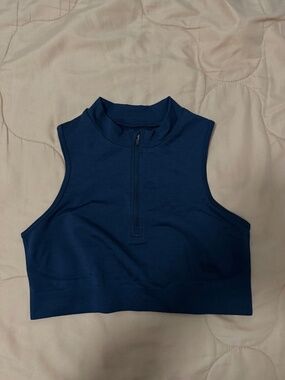 Women's Best Define Seamless Half Zip Crop Tank